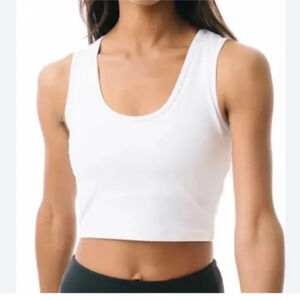 ZYIA  Stronger Cropped Tank White Size XXL